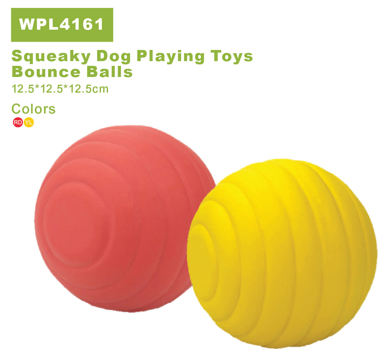 Squeaky Dog Playing Toys Bounce Balls MPL4161