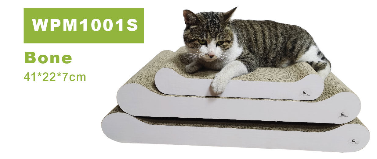 Bone Cardboard Cat Scratcher  WPM1001S