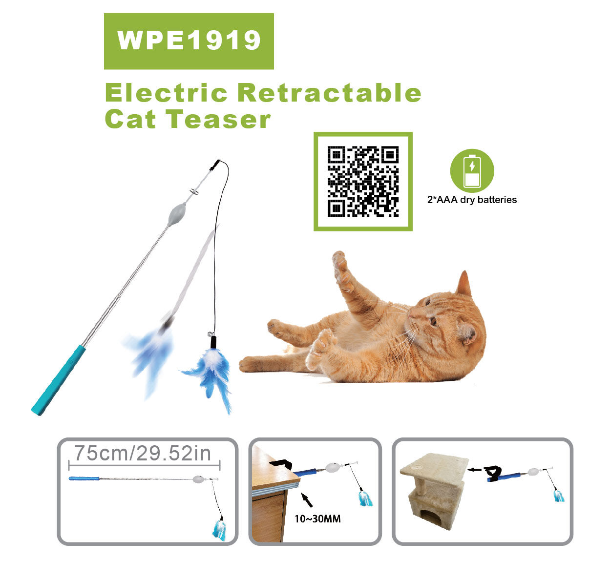 Electric Retractable Cat Teaser WPE1919