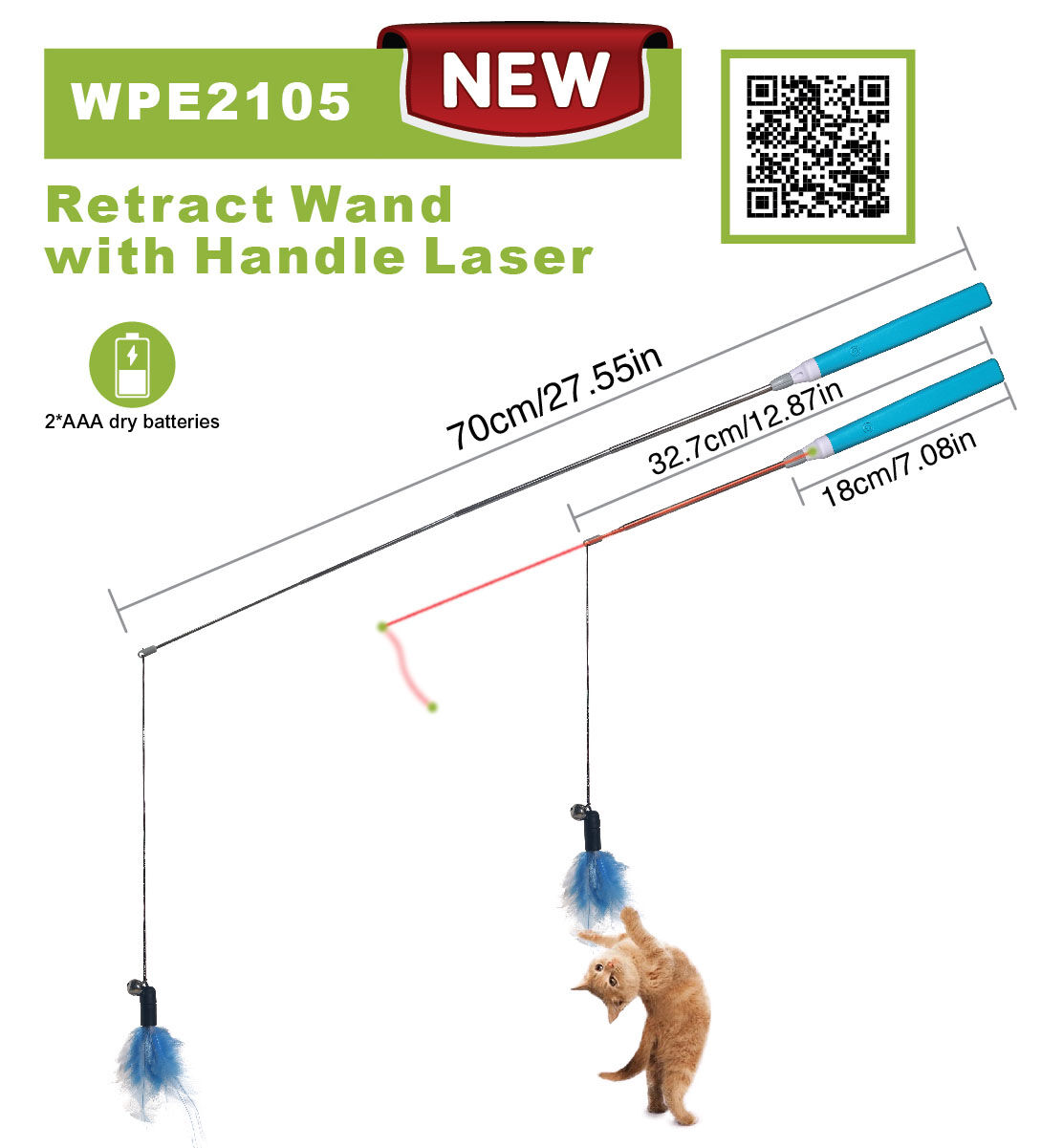Retract Wand  with  Handle Laser WPE2105