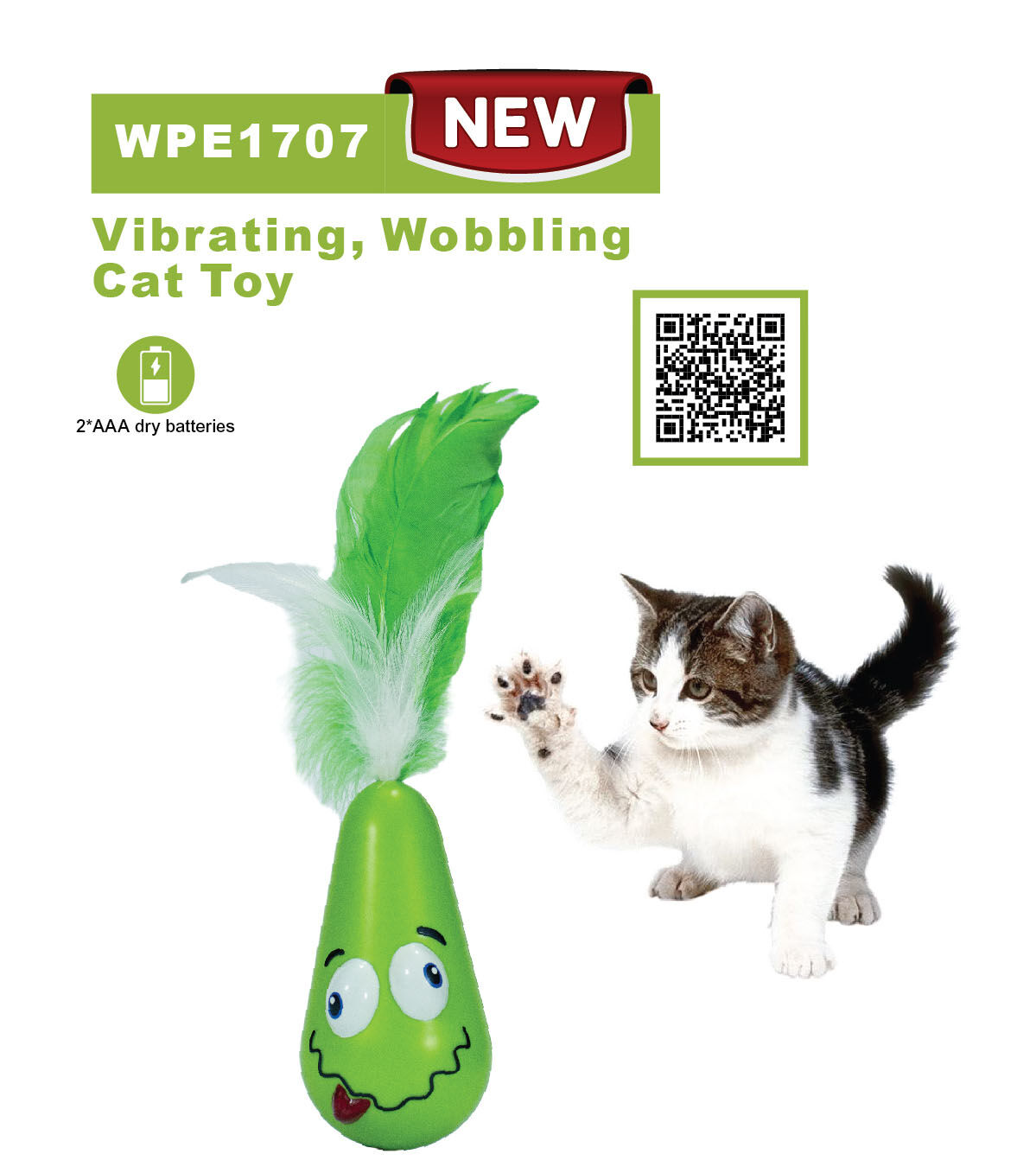 Vibrating, Wobbling Cat Toy WPE1707