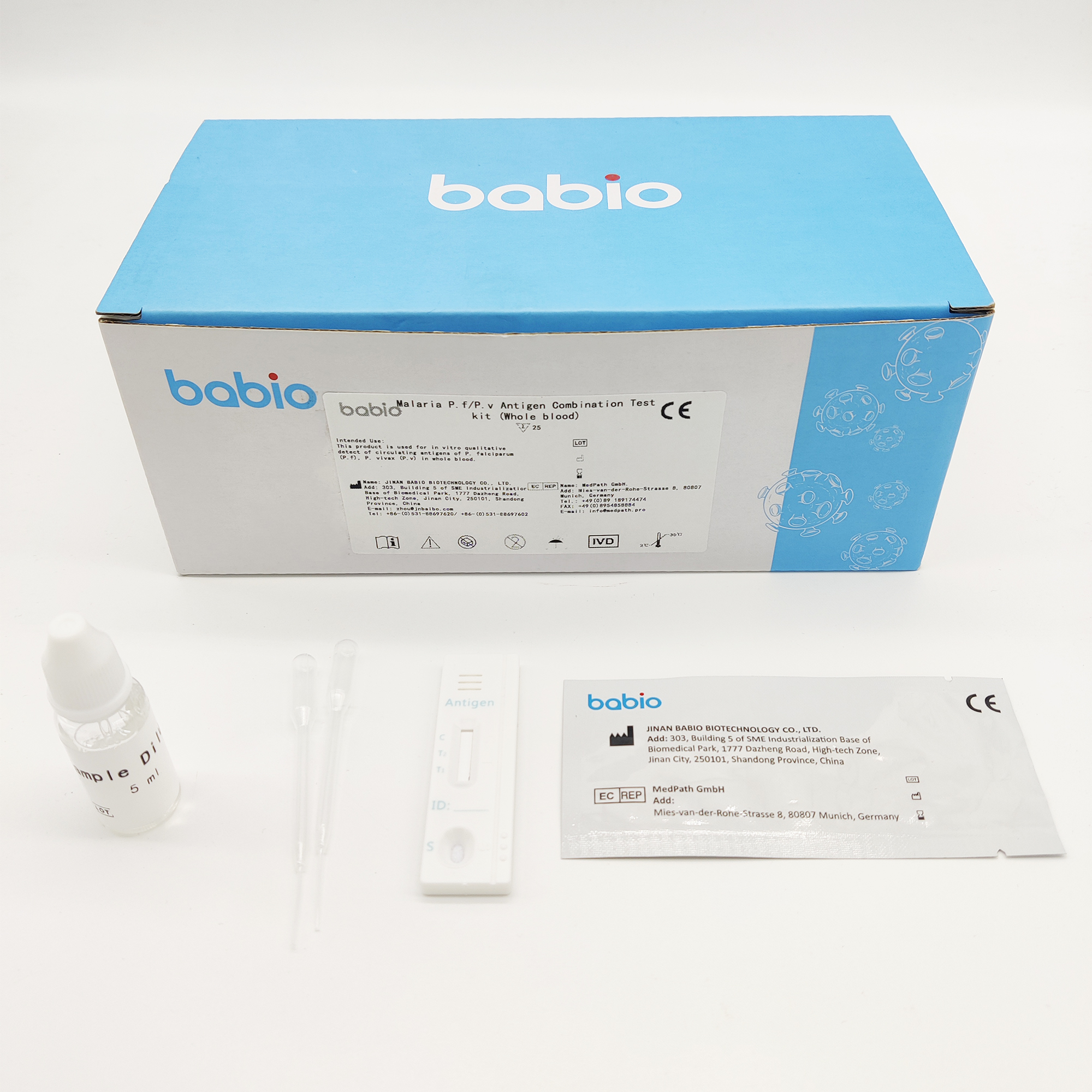 Malaria P.f/P.v Antigen Combination Test Kit (Whole Blood)