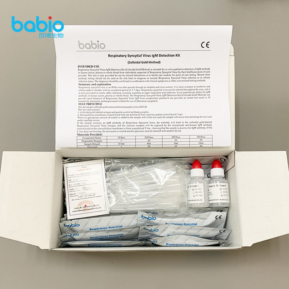 Kit de detección de IgM del virus respiratorio sincitial (método del oro coloidal)