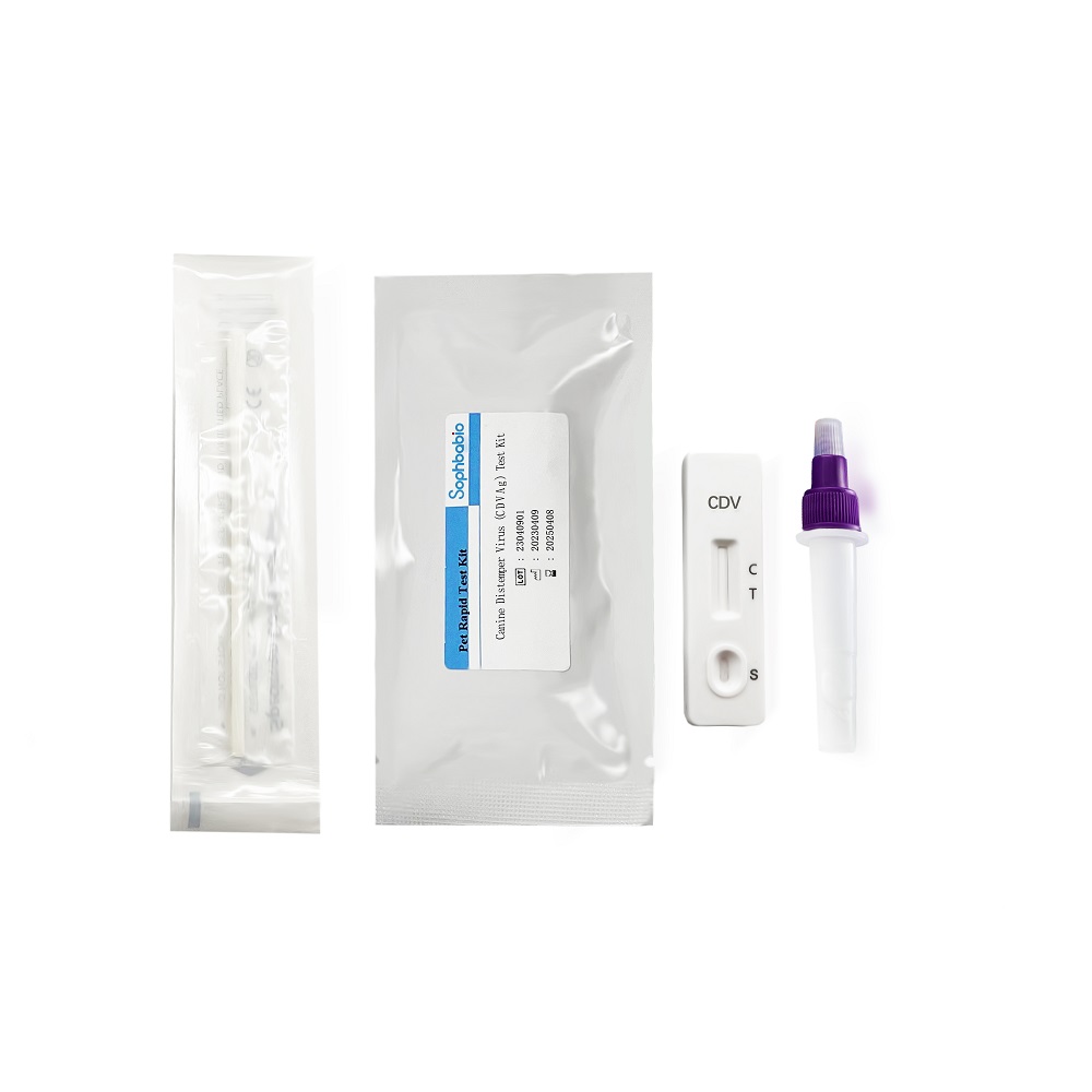 مجموعة الكشف عن مستضد فيروس النكاف الكلبي (CDV Ag) من شركة Sophbabio