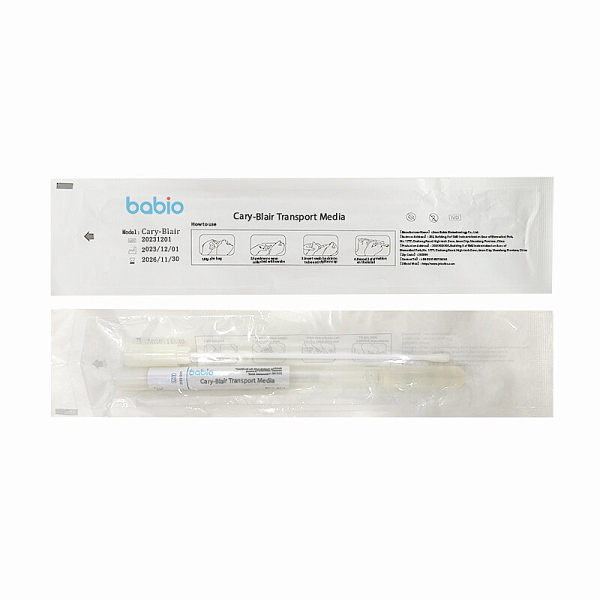 Milieu de transport de type Amies, de type Stuart et de type Cary-Blair