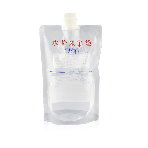Poche d'échantillonnage d'eau stérile 500ml 0.4mg thiosulfate de sodium