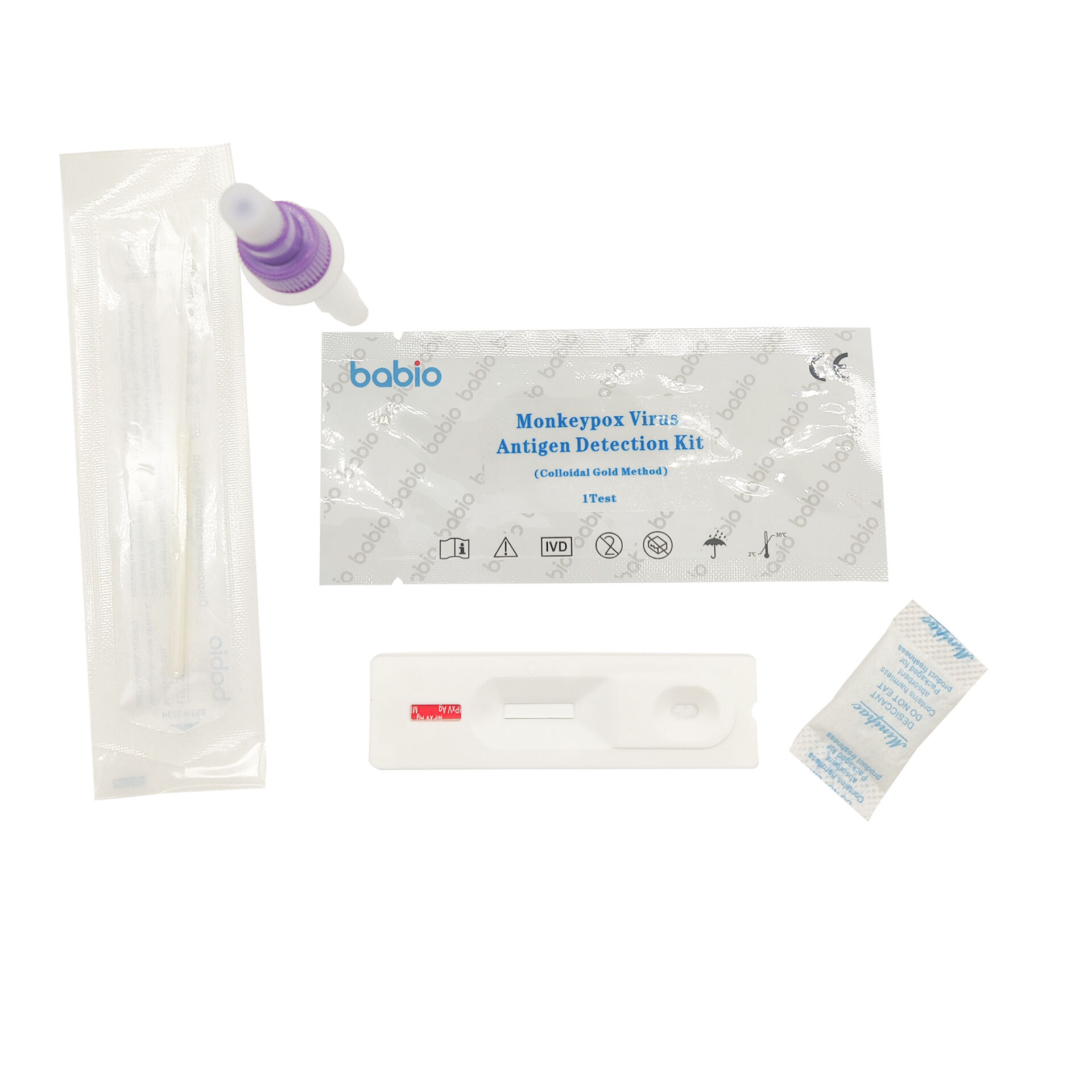 Kit de detección de antígenos del virus de la viruela del mono (método del oro coloidal)
