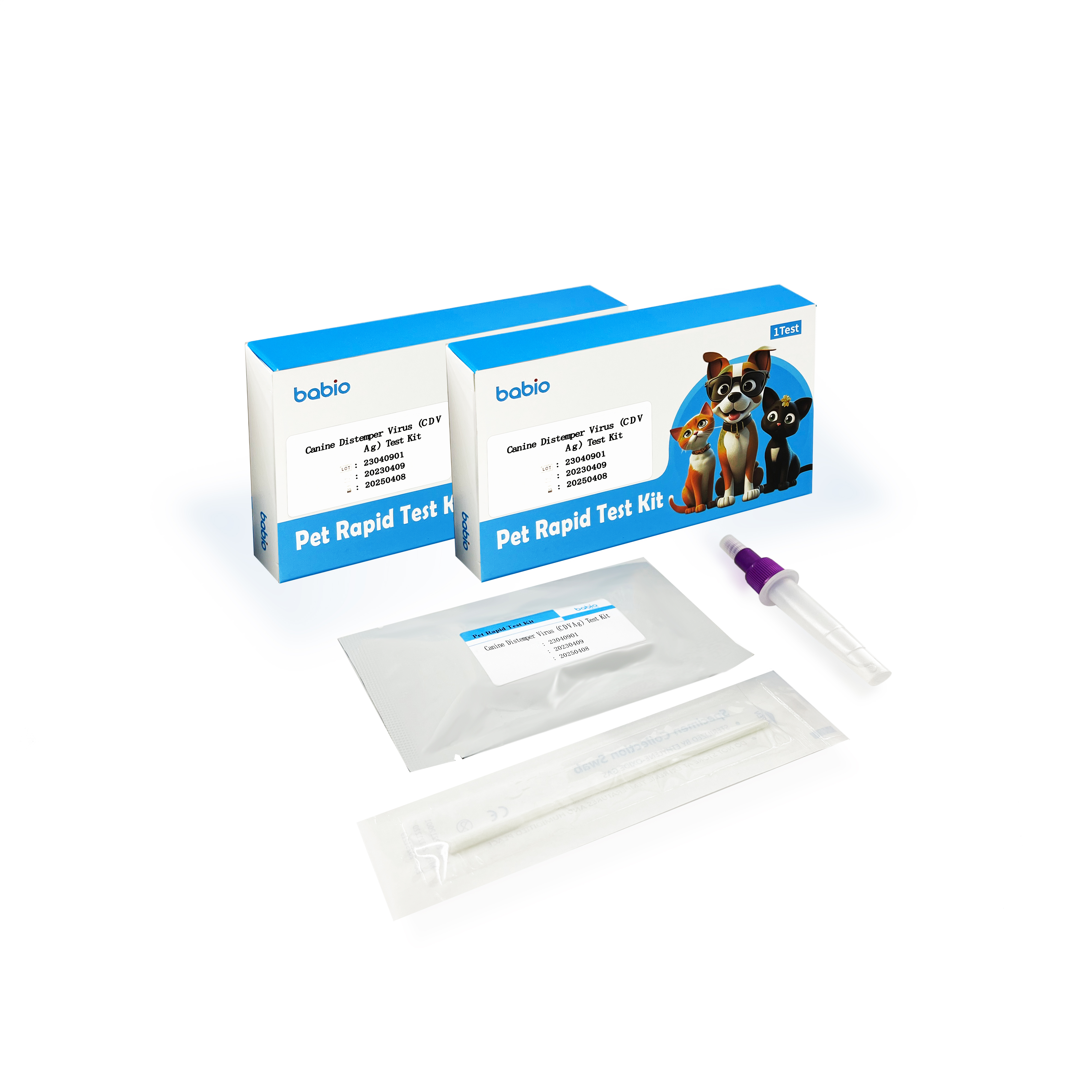 Kit de detección del antígeno del virus del moquillo canino (CDV Ag)
