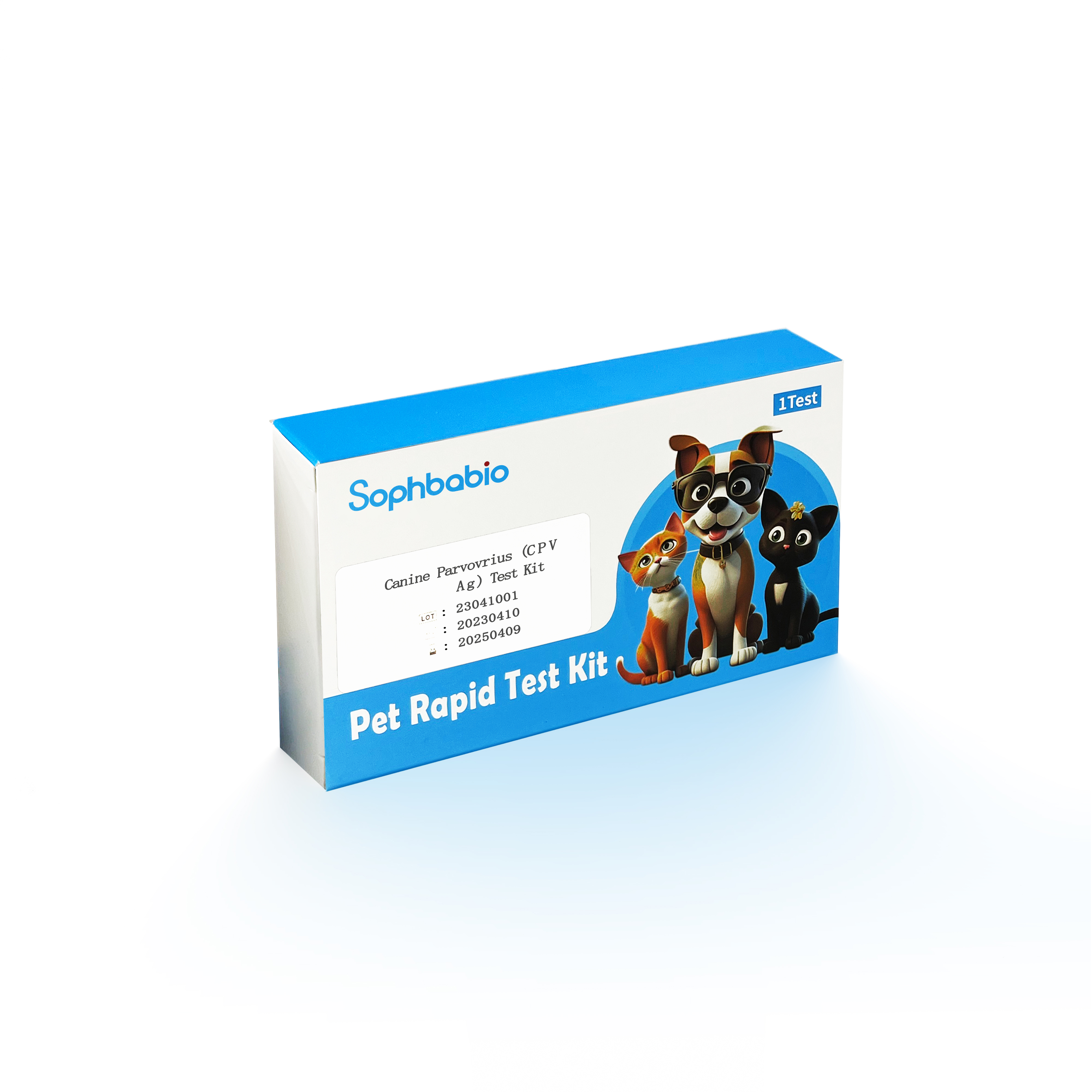 Kit de prueba de antígeno de parvovirus canino (CPV Ag) de Sophbabio