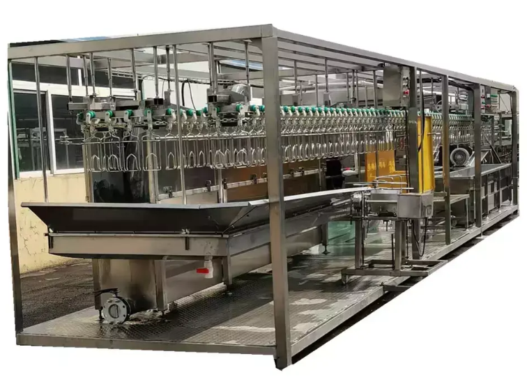 Chicken slaughter machine seamless transition from farming to processing  reducing waste and labor costs