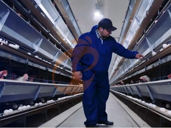 H A chicken battery cage for layers in poultry farm (36)