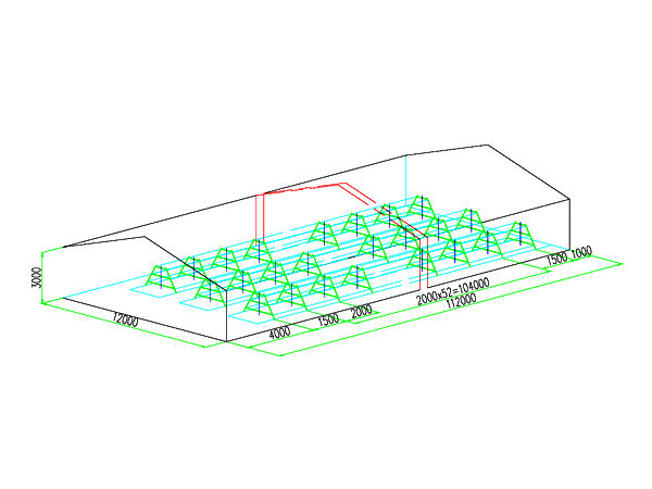 Brooder house, 25,272  brooders/house, A3 automatic brooder chicken cage's drawing