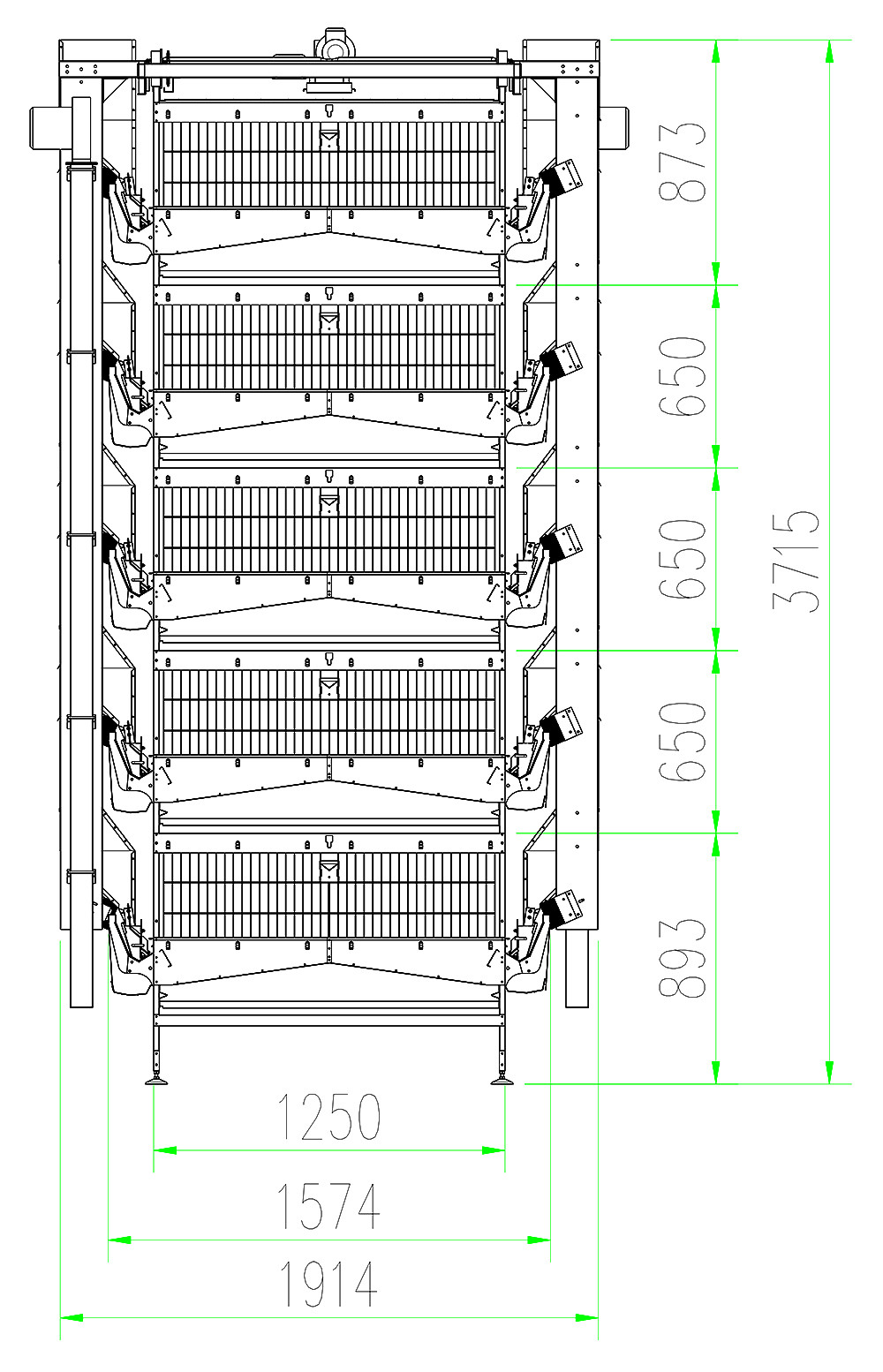 26,000 layers H5 automatic layer chicken cage's ho