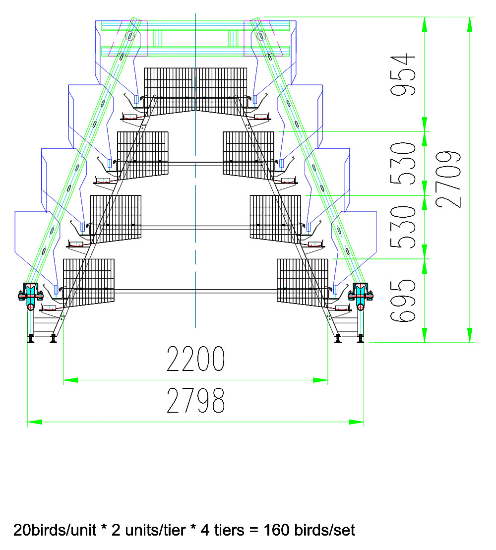 30,080 layers A4 automatic layer chicken cage's ho