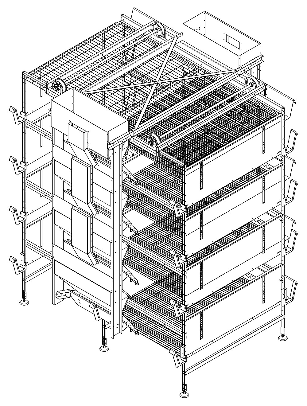 32,000 pullets H4 automatic pullet chicken cage's 