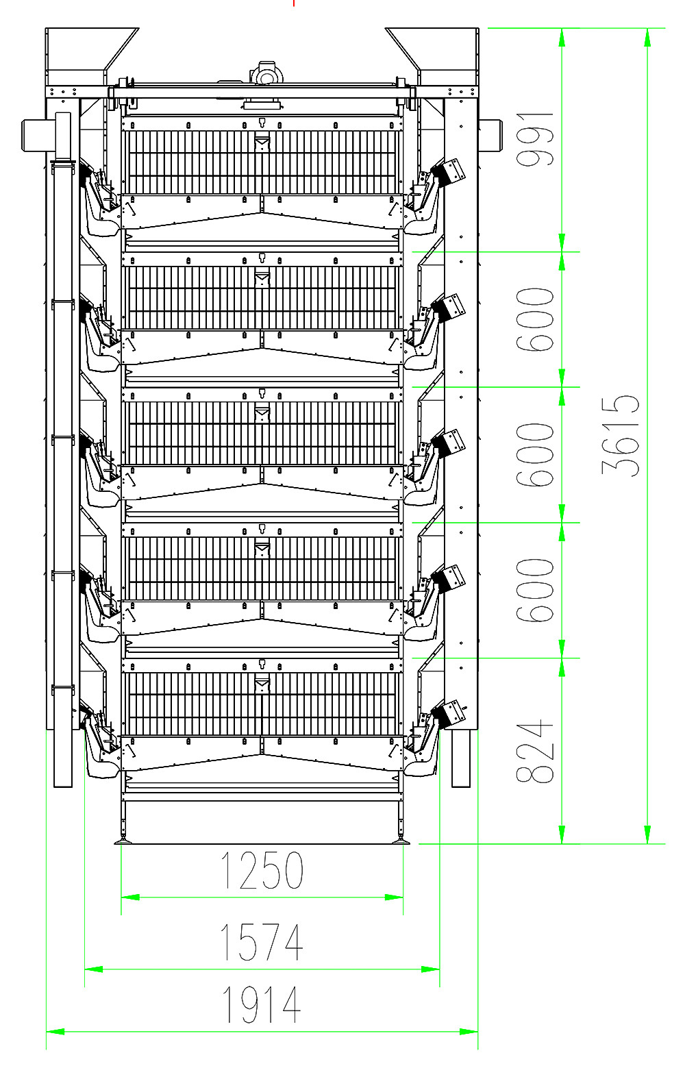 45,360 layers H5 automatic layer chicken cage's ho