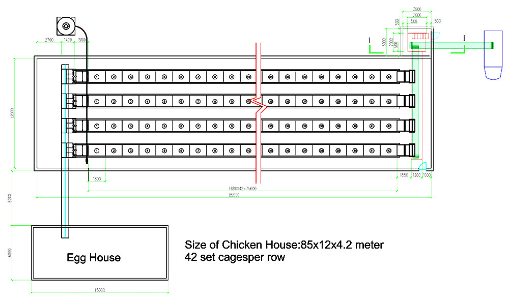 45,360 layers H5 automatic layer chicken cage's ho