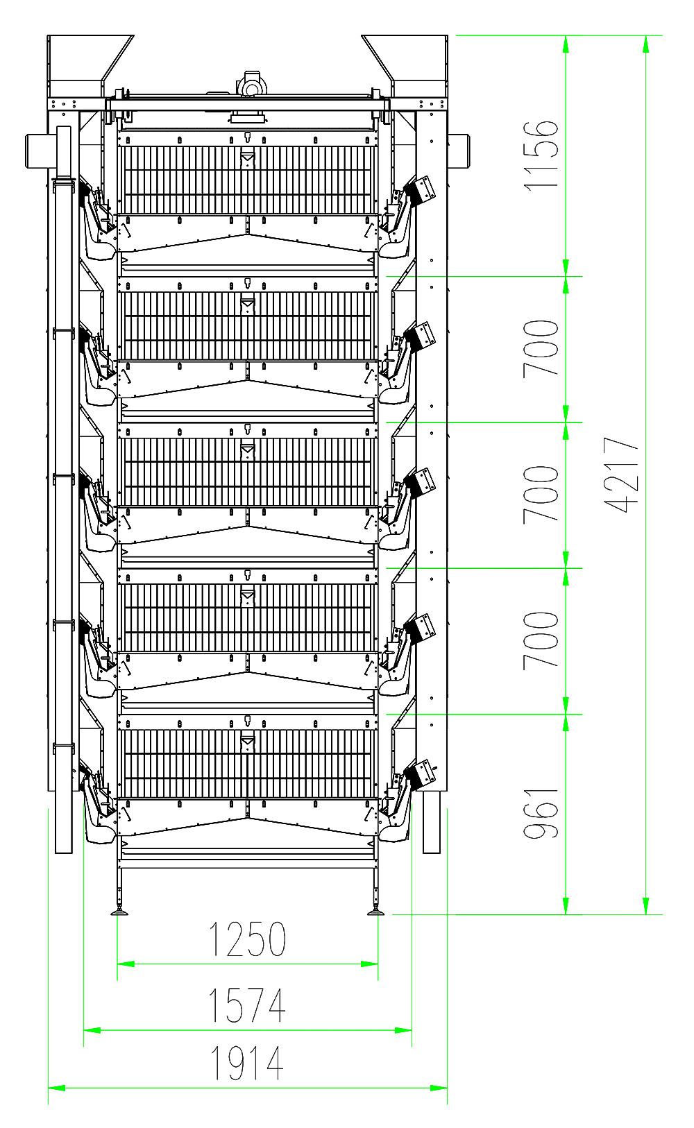 50,706 layers H5 automatic layer chicken cage's ho