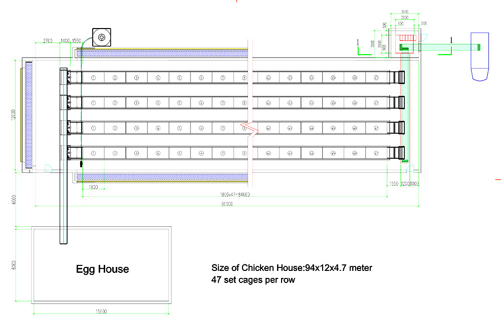 50,706 layers H5 automatic layer chicken cage's ho