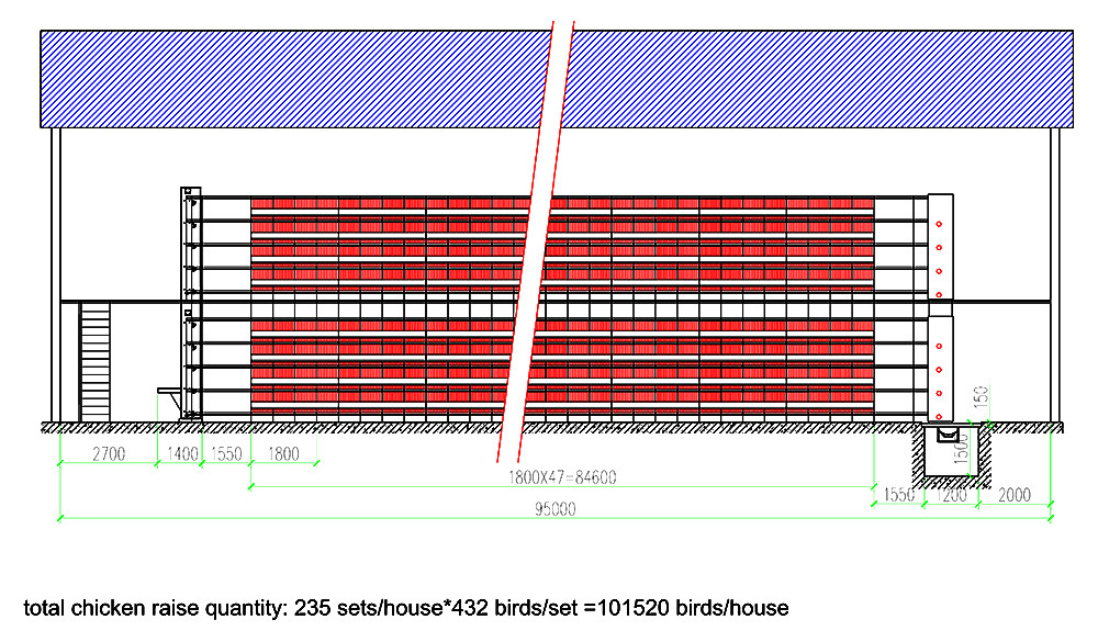 101,520 layers H8 automatic layer chicken cage's h
