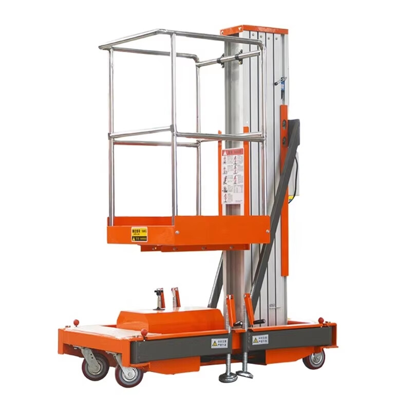 8M Work Single Mast Aluminum Alloy Lift , QYLH6-100-1