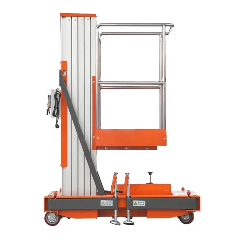 8M Work Single Mast Aluminum Alloy Lift , QYLH6-100-1