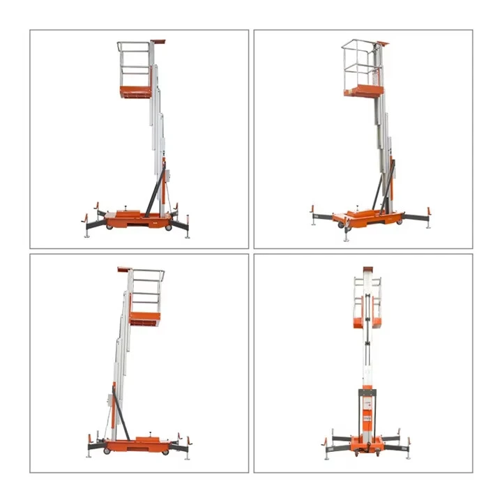 8M Work Single Mast Aluminum Alloy Lift , QYLH6-100-1