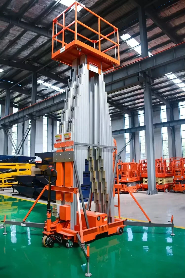12M Work Double/Triple Mast Aluminum Alloy Lift , QYLH10-250-2
