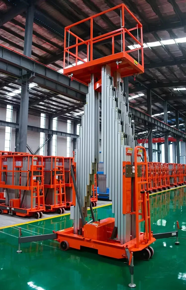 12M Work Double/Triple Mast Aluminum Alloy Lift , QYLH10-250-2