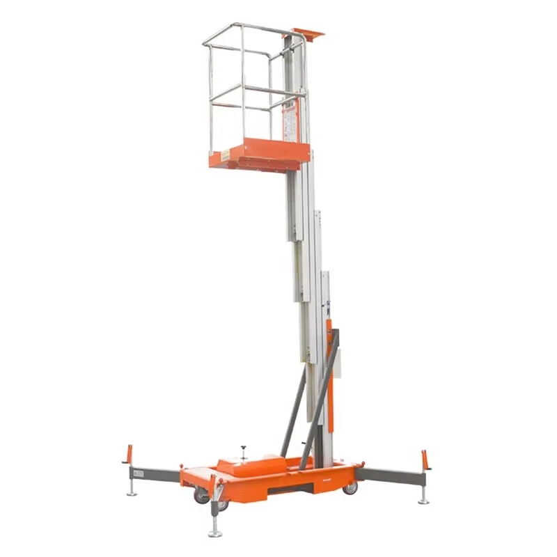 8M Work Single Mast Aluminum Alloy Lift , QYLH6-100-1