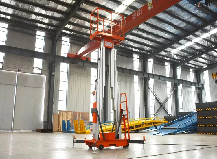 12M Work Double/Triple Mast Aluminum Alloy Lift , QYLH10-250-2