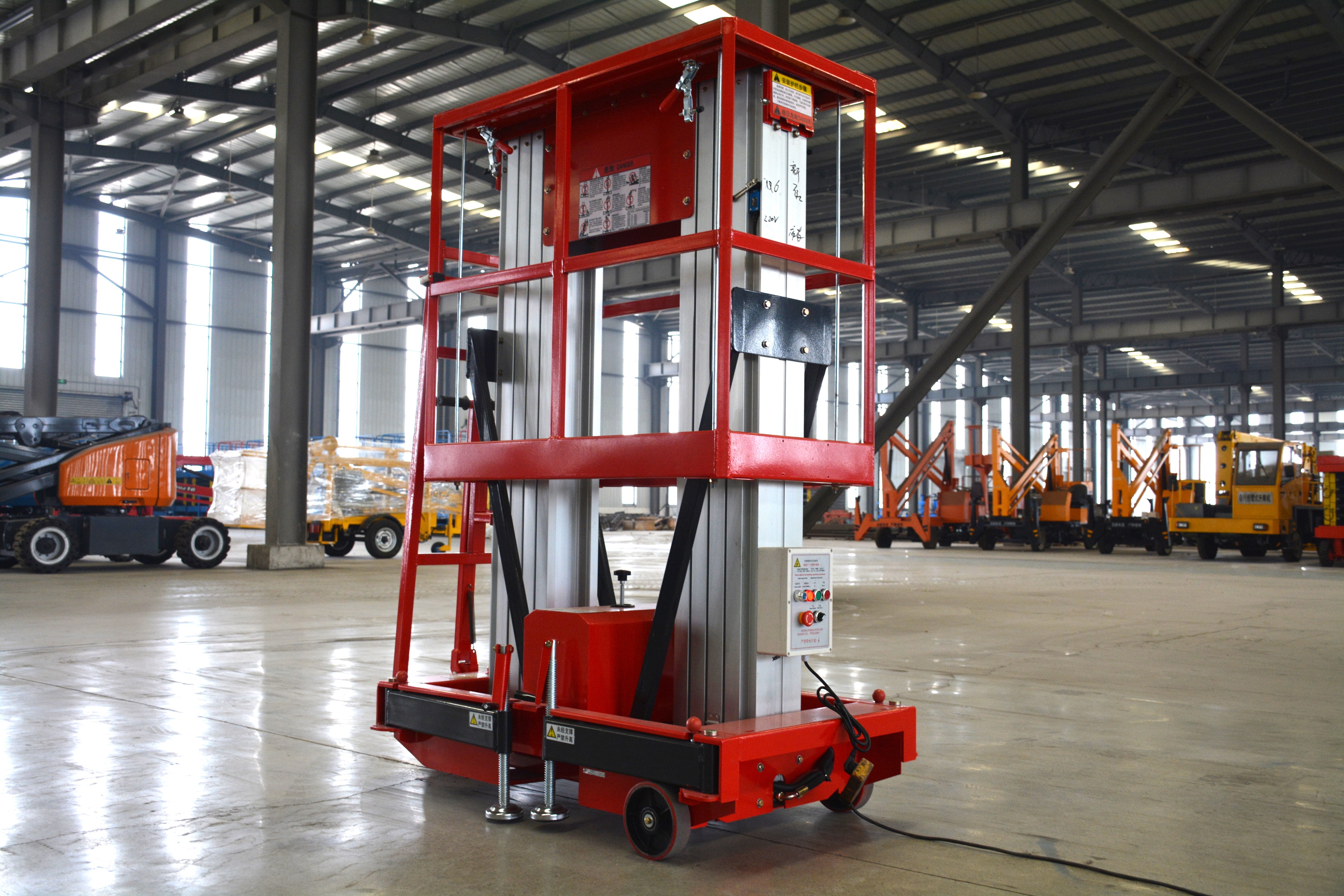 8M Work Double/Triple Mast Aluminum Alloy Lift , QYLH6-300-2