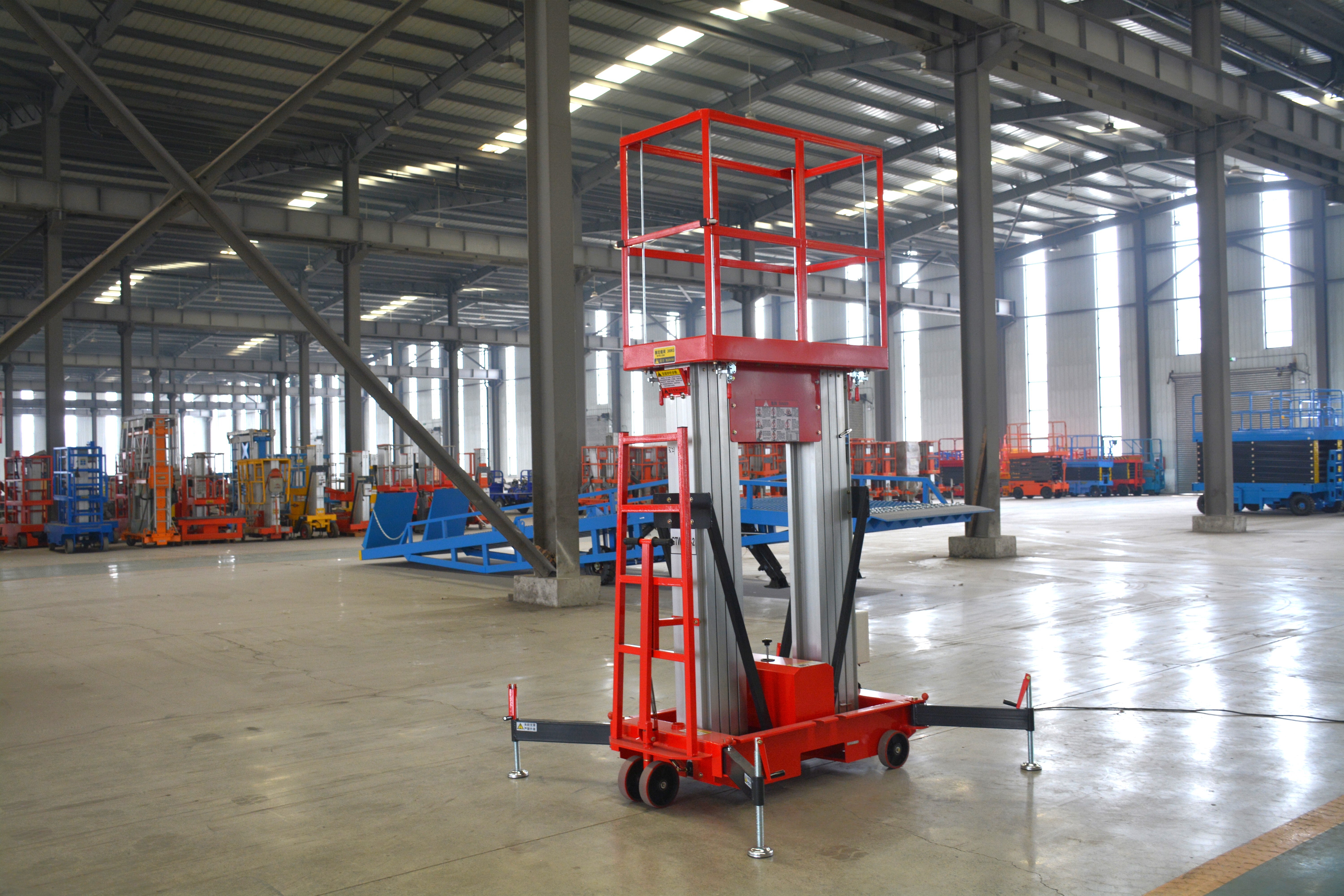 8M Work Double/Triple Mast Aluminum Alloy Lift , QYLH6-300-2