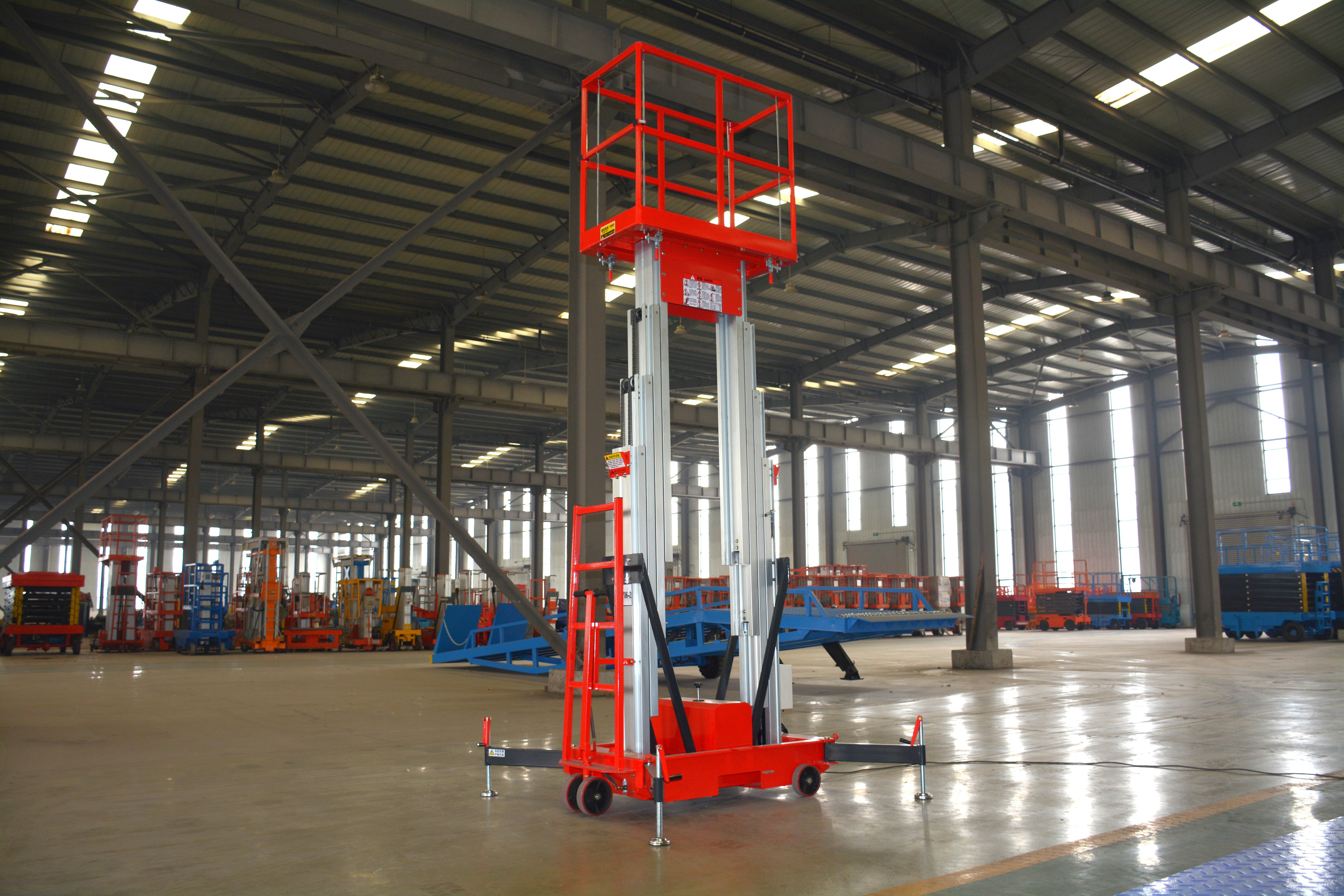 8M Work Double/Triple Mast Aluminum Alloy Lift , QYLH6-300-2