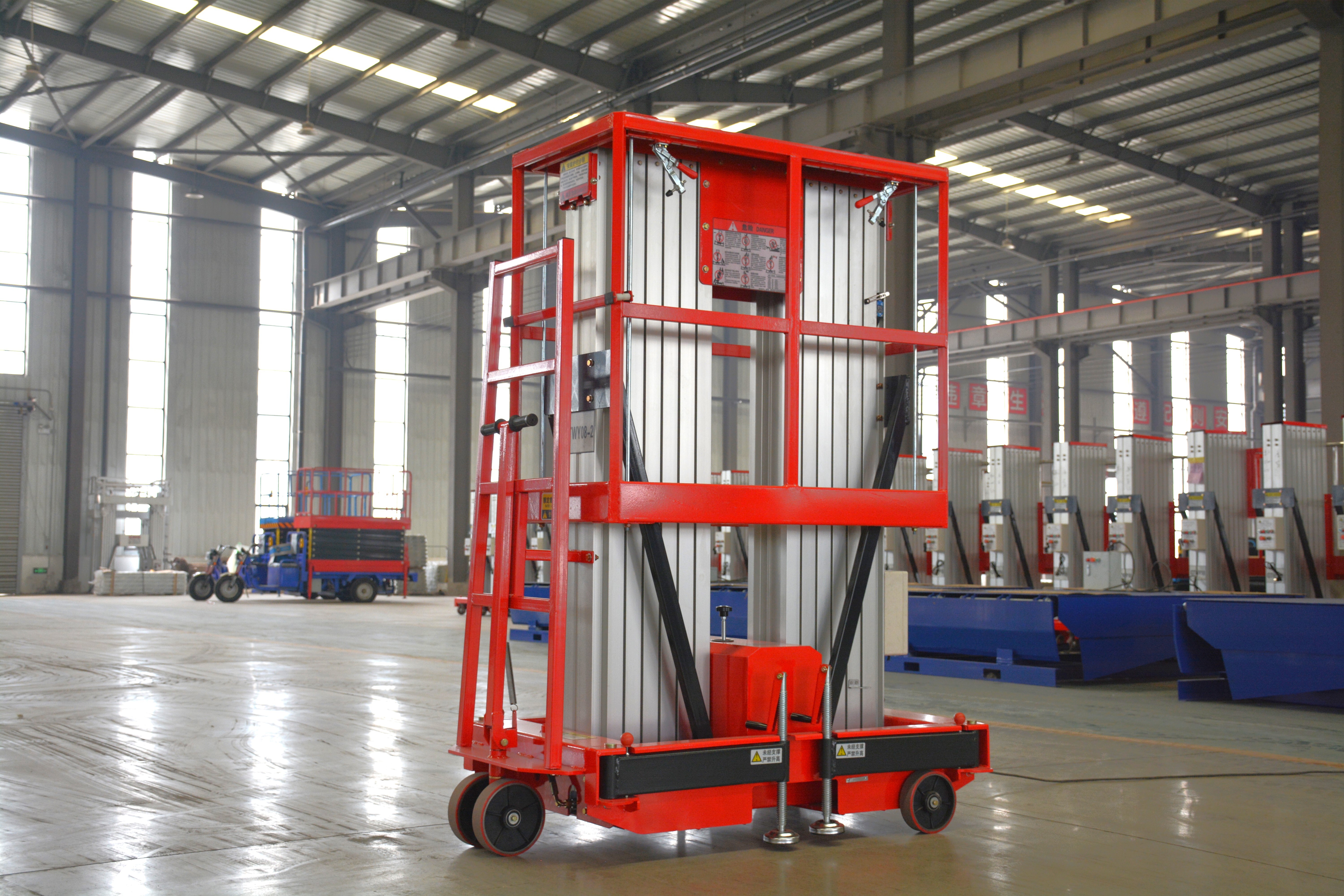 10M Work Double/Triple Mast Aluminum Alloy Lift , QYLH8-300-2