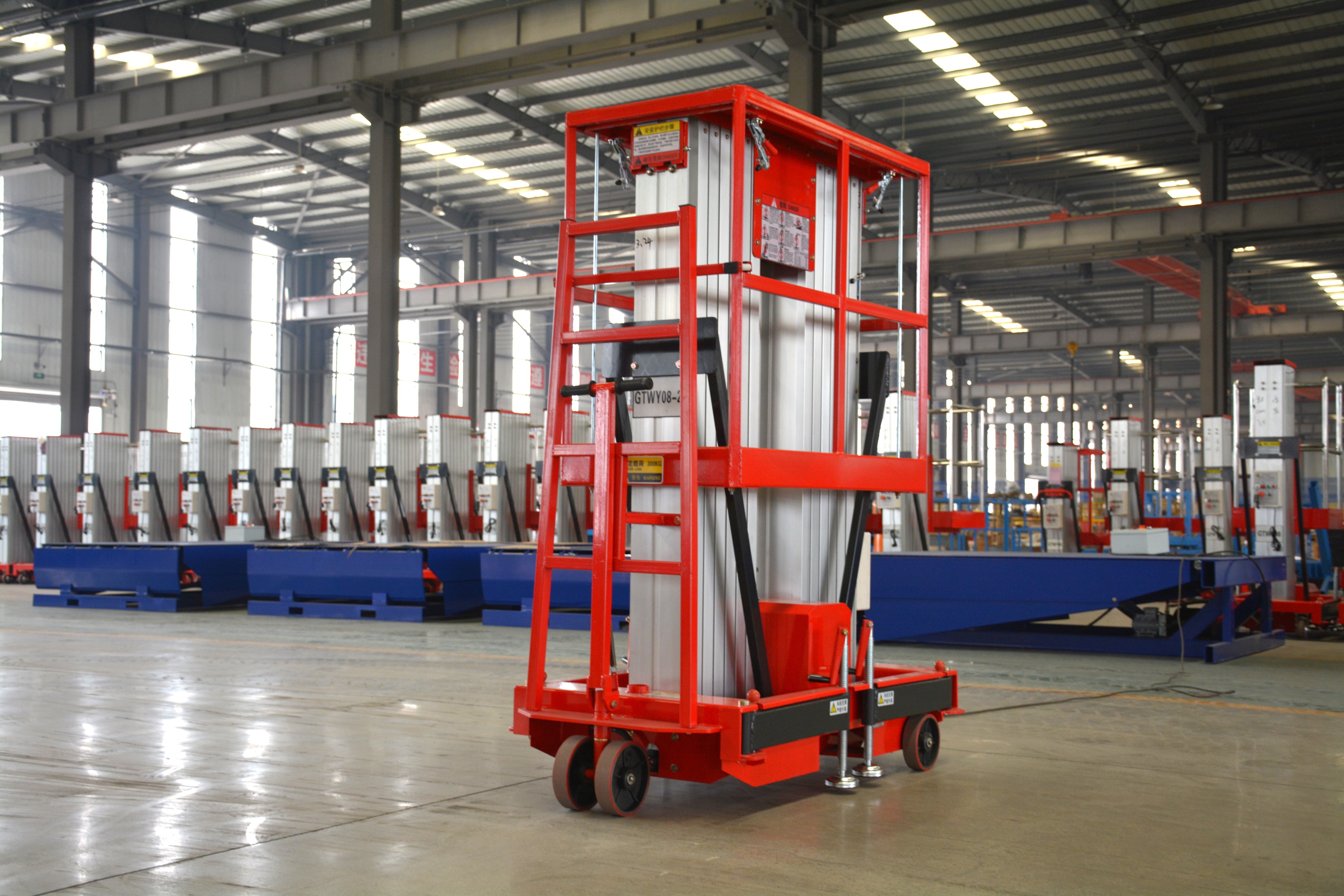 10M Work Double/Triple Mast Aluminum Alloy Lift , QYLH8-300-2