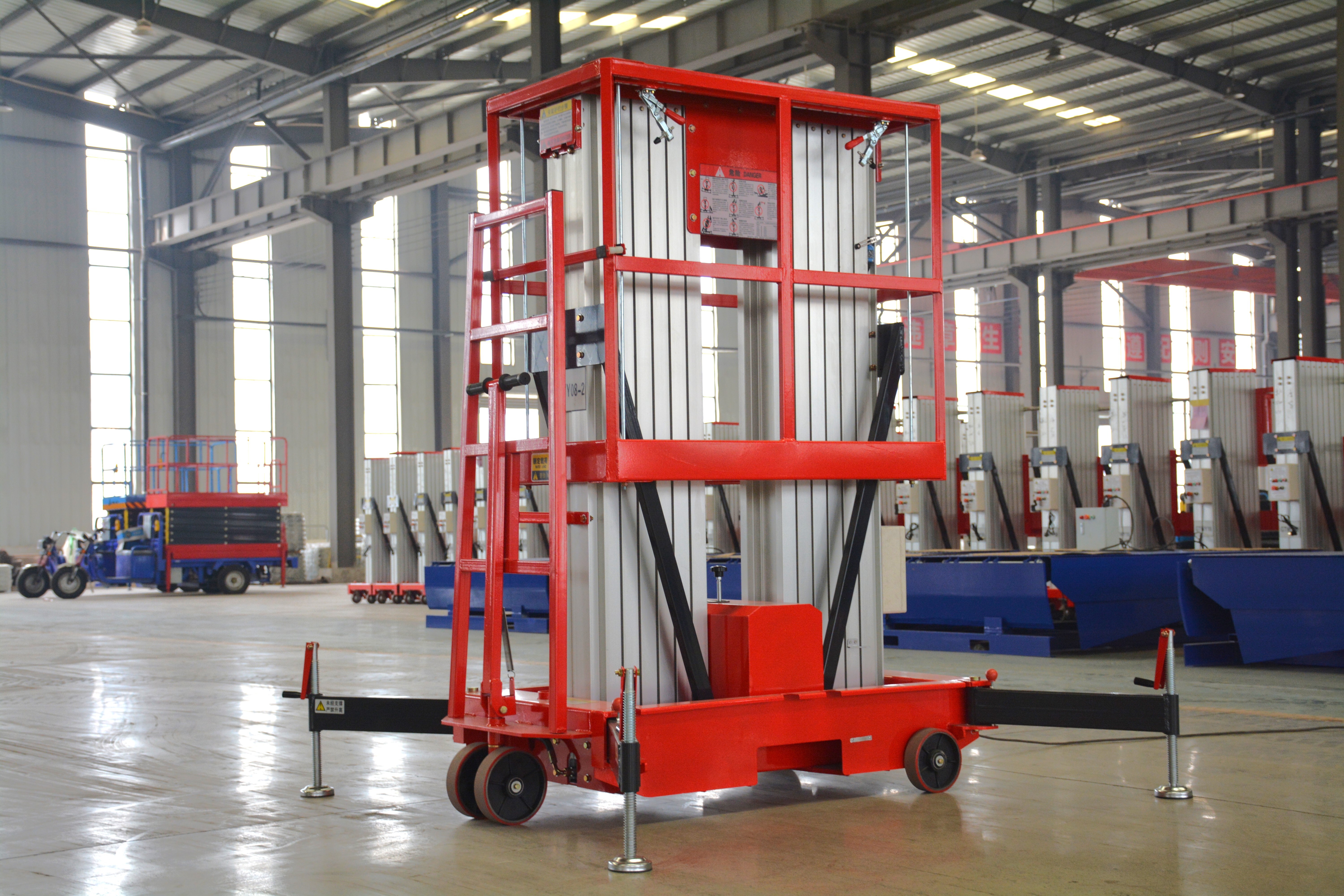 10M Work Double/Triple Mast Aluminum Alloy Lift , QYLH8-300-2