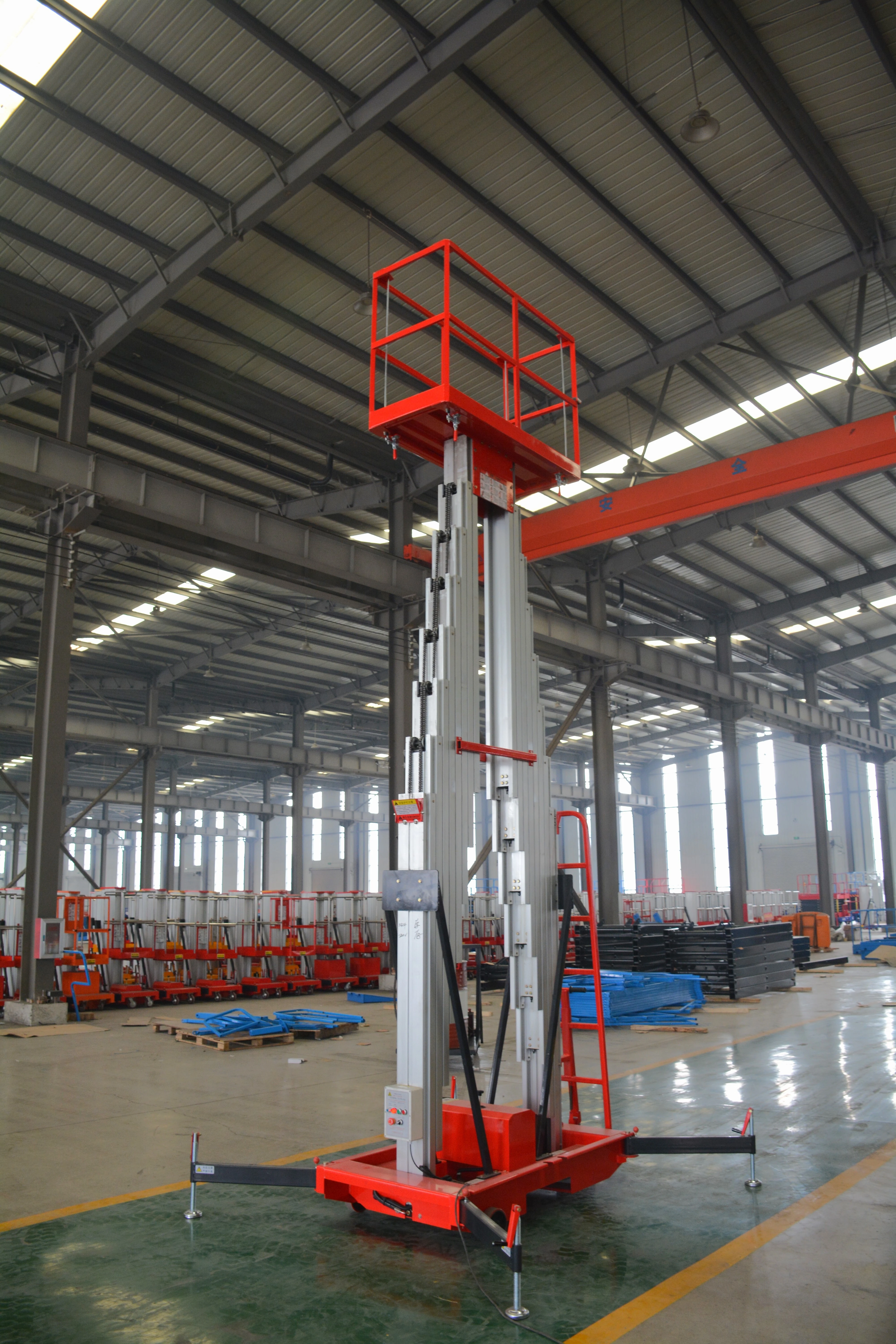 16M Work Double/Triple Mast Aluminum Alloy Lift , QYLH14-150-2