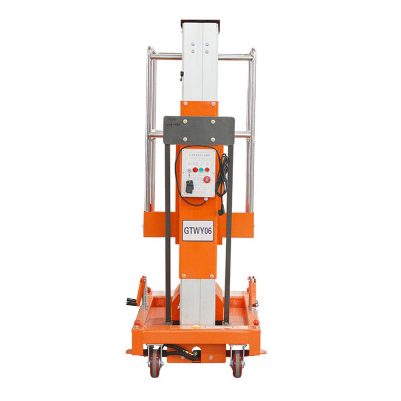 8M Work Single Mast Aluminum Alloy Lift , QYLH6-150-1