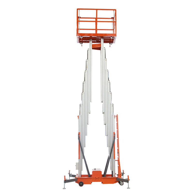 14M Work Double/Triple Mast Aluminum Alloy Lift , QYLH12-200-3