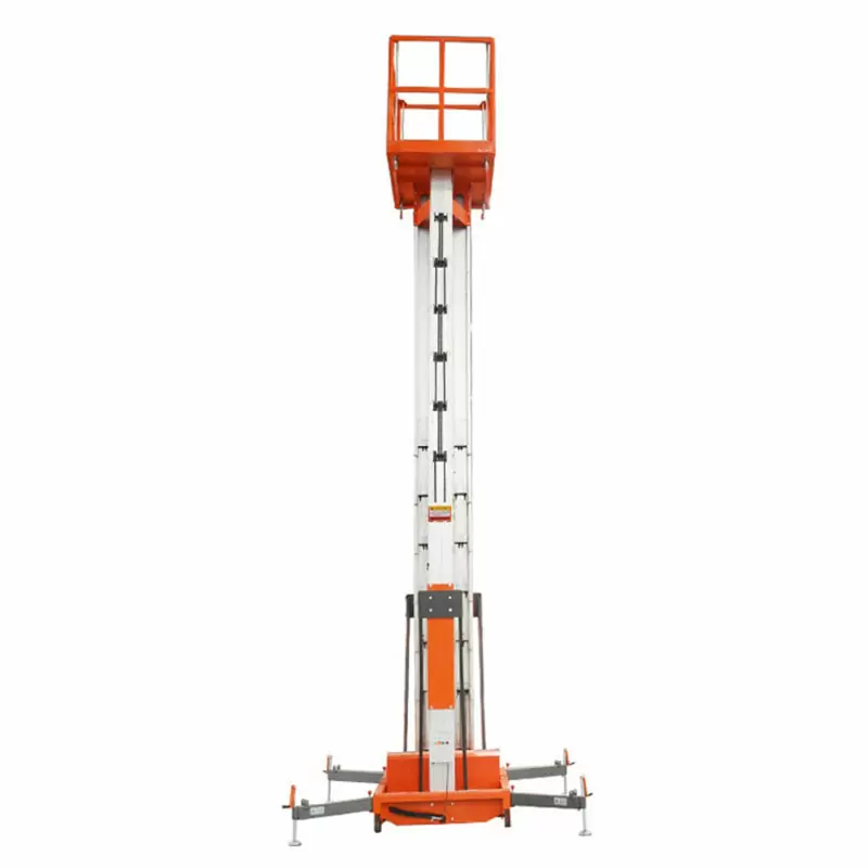 14M Work Double/Triple Mast Aluminum Alloy Lift , QYLH12-200-3