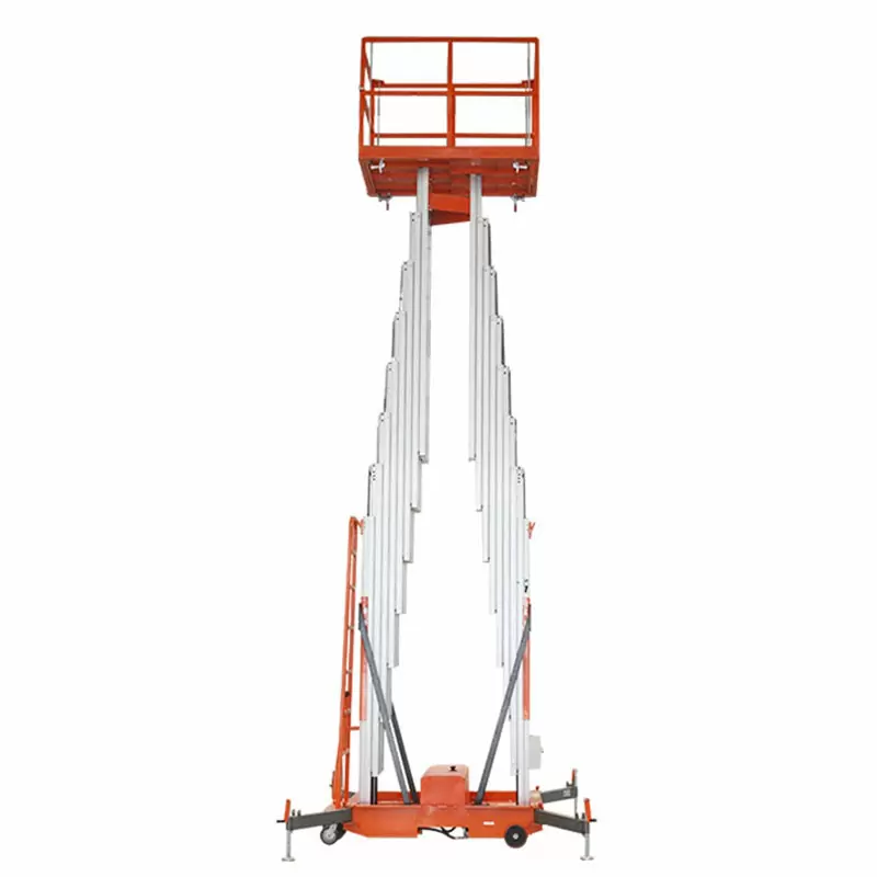 14M Work Double/Triple Mast Aluminum Alloy Lift , QYLH12-200-3