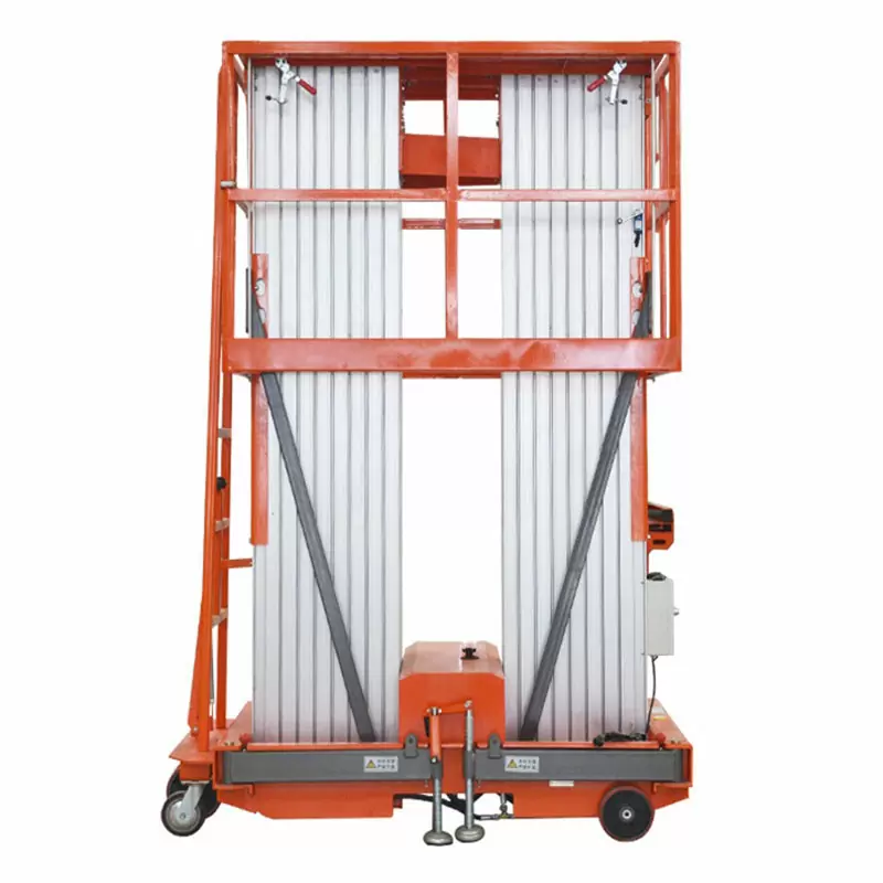14M Work Double/Triple Mast Aluminum Alloy Lift , QYLH12-200-3
