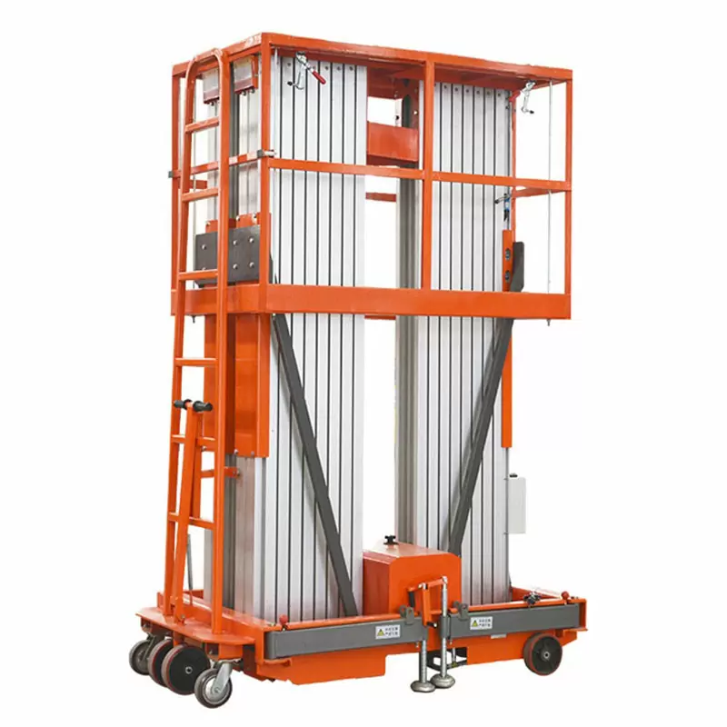 14M Work Double/Triple Mast Aluminum Alloy Lift , QYLH12-200-3