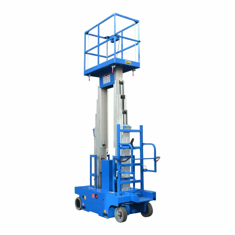 12M Work Double/Triple Mast Aluminum Alloy Lift , QYLH10-250-2