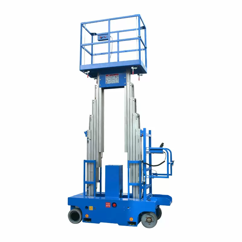 12M Work Double/Triple Mast Aluminum Alloy Lift , QYLH10-250-2