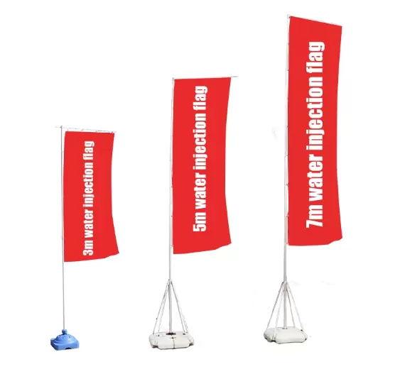 Plastic water injection flag stand