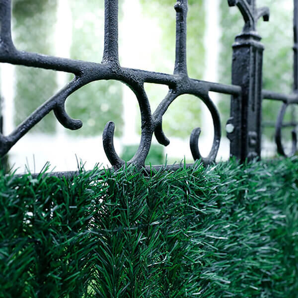 Artificial grass hedge fence