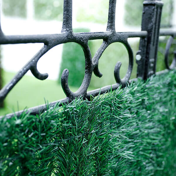 Artificial grass hedge fence