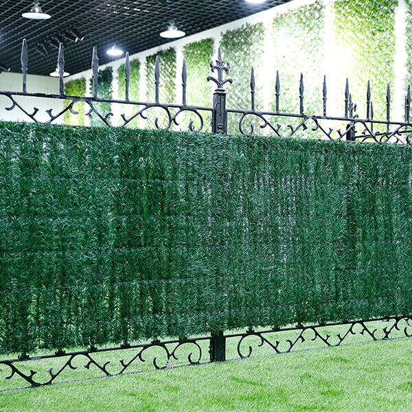 Artificial grass hedge fence